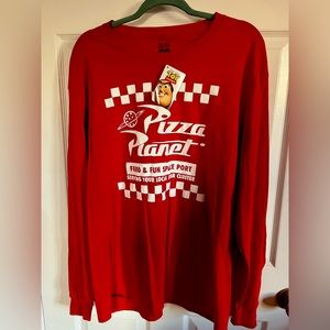 Disney Red Pizza Planet Long Sleeve Tee